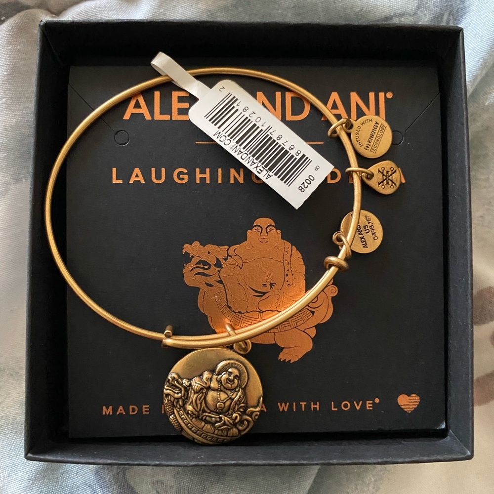Alex and Ani Laughing Buddha in gold